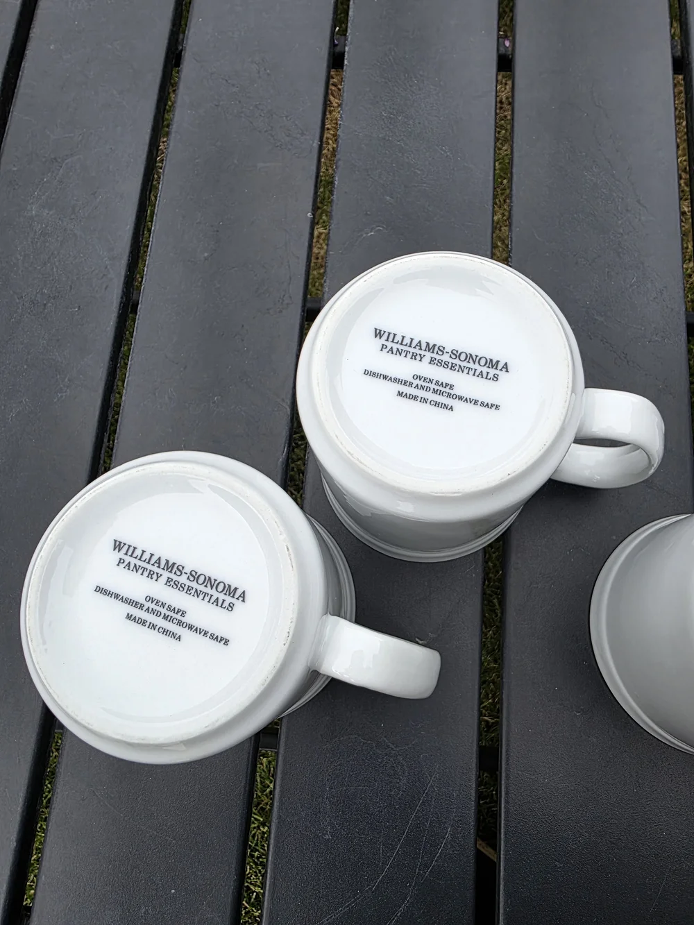 Williams Sonoma White Ceramic Mugs - Set of 4